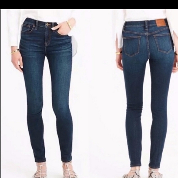 J. CREW‎ LOOKOUT HIGH RISE SKINNY Jeans dark wash - Picture 1 of 11